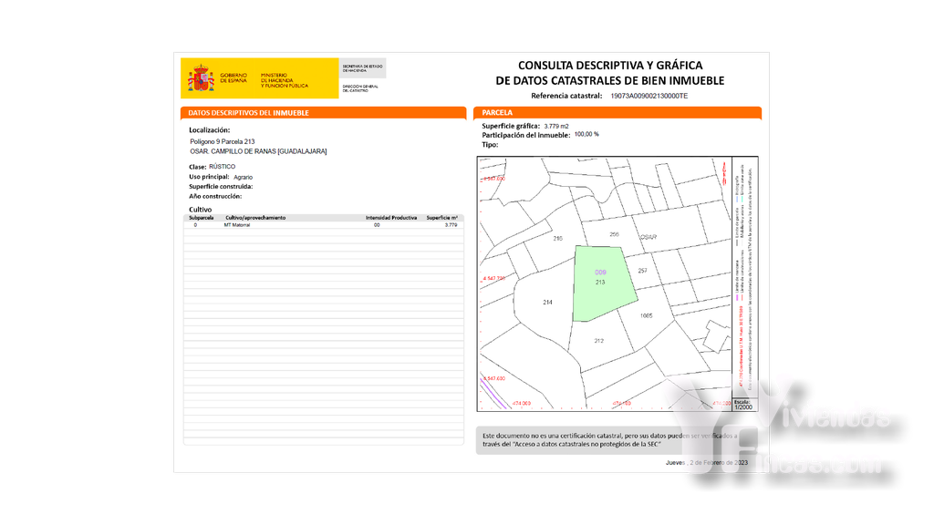 Ref.- 23006 Terreno rústico en venta, Campillo de Ranas